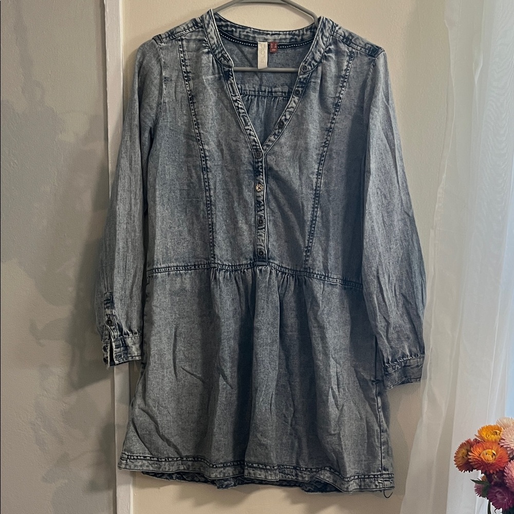 Pilcro Blue Denim Top